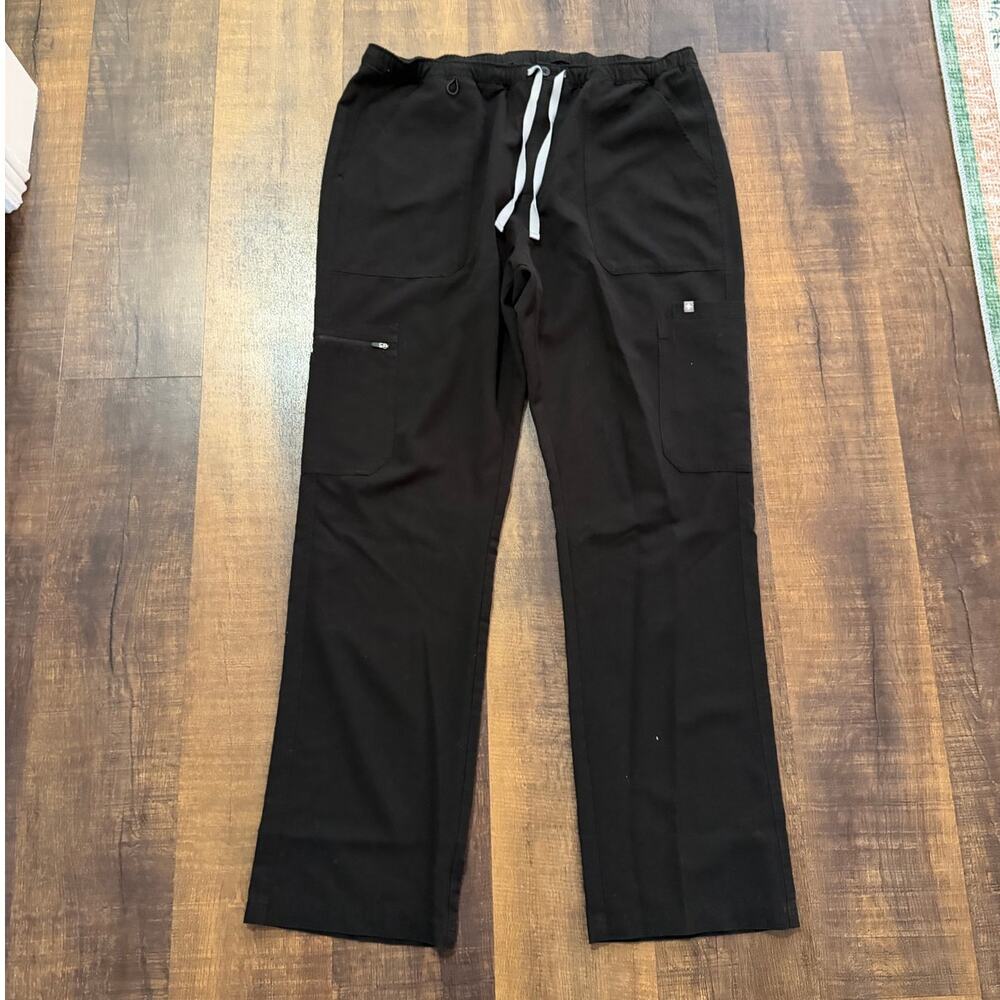 FIGS Black Cairo Cargo Scrub Pants Technical Collection Size XXL